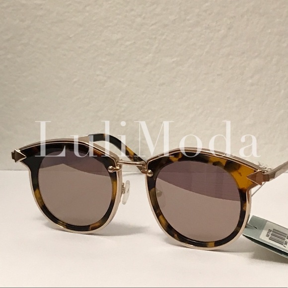 NEW - Karen Walker Bounty Sunglasses Crazy Tort - Picture 3 of 9